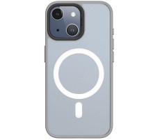 TPU+PC чохол Blueo Skin Friendly Frosted with MagSafe для Apple iPhone 15 (6.1") Сірий