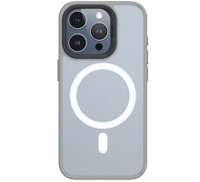 TPU+PC чохол Blueo Skin Friendly Frosted with MagSafe для Apple iPhone 15 Pro (6.1") Сірий