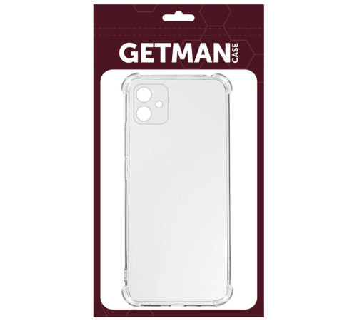 TPU чохол GETMAN Ease logo посилені кути Full Camera для Samsung Galaxy A04 Безбарвний (прозорий)