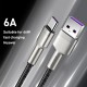 Дата кабель Baseus Cafule Metal Data USB to Type-C 66W (0.25m) (CAKF00000) Black
