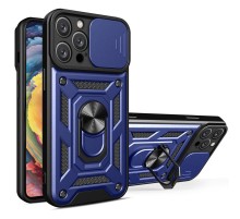 Ударостійкий чохол Camshield Serge Ring для Apple iPhone 13 Pro (6.1") Синій