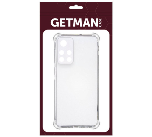 TPU чохол GETMAN Ease logo посилені кути Full Camera для Xiaomi Redmi Note 11S 5G Безбарвний (прозорий)