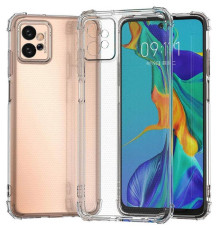 TPU чохол GETMAN Ease logo посилені кути Full Camera для Motorola Moto G32 Безбарвний (прозорий)