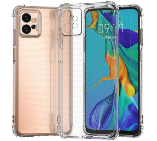 TPU чохол GETMAN Ease logo посилені кути Full Camera для Motorola Moto G32 Безбарвний (прозорий)