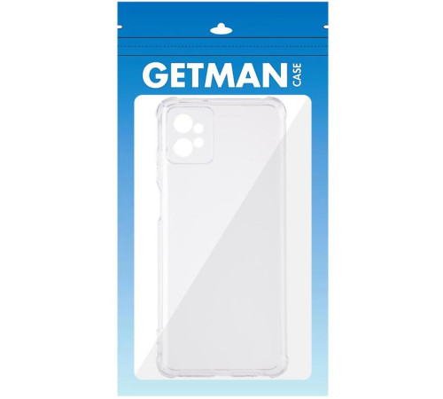 TPU чохол GETMAN Ease logo посилені кути Full Camera для Motorola Moto G32 Безбарвний (прозорий)