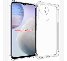 TPU чохол GETMAN Ease logo посилені кути Full Camera для Vivo Y02 Безбарвний (прозорий)