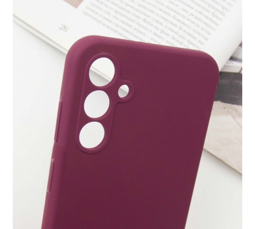 Чохол Silicone Cover Lakshmi Full Camera (AAA) with Logo для Samsung Galaxy A54 5G Бордовий / Plum