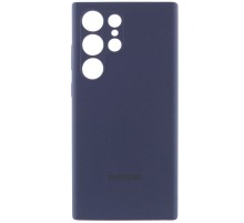 Чохол Silicone Cover Lakshmi Full Camera (AAA) with Logo для Samsung Galaxy S24 Ultra Темно-синій / Midnight blue