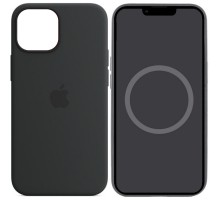 Чохол Silicone case (AAA) with Magsafe and Animation для Apple iPhone 14 (6.1") Чорний / Midnight