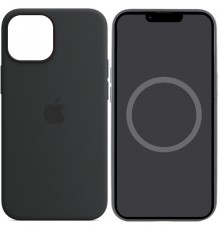 Чохол Silicone case (AAA) with Magsafe and Animation для Apple iPhone 14 (6.1") Чорний / Midnight