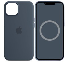 Чохол Silicone case (AAA) with Magsafe and Animation для Apple iPhone 14 (6.1") Синій / Storm Blue