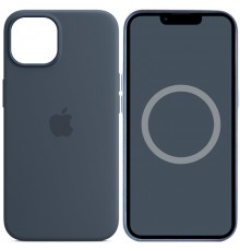 Чохол Silicone case (AAA) with Magsafe and Animation для Apple iPhone 14 (6.1") Синій / Storm Blue
