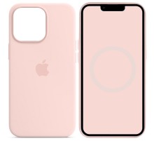 Чохол Silicone case (AAA) with Magsafe and Animation для Apple iPhone 14 Pro Max (6.7") Рожевий / Chalk Pink