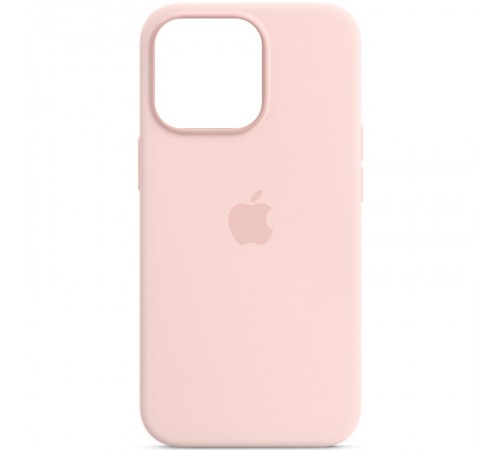 Чохол Silicone case (AAA) with Magsafe and Animation для Apple iPhone 14 Pro Max (6.7") Рожевий / Chalk Pink