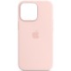 Чохол Silicone case (AAA) with Magsafe and Animation для Apple iPhone 14 Pro Max (6.7") Рожевий / Chalk Pink