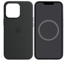 Чохол Silicone case (AAA) with Magsafe and Animation для Apple iPhone 14 Pro Max (6.7") Чорний / Midnight