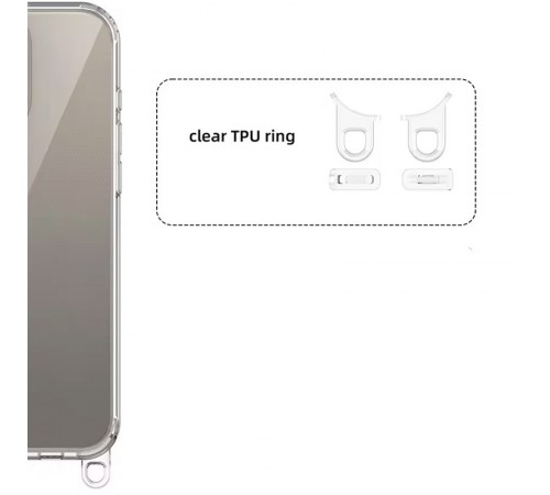 Чохол TPU Transparent with Straps для Apple iPhone 12 Pro Max (6.7") Clay Чохол TPU Transparent with Straps для Apple iPhone 12 Pro Max (6.7") Clay