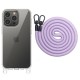 Чохол TPU Transparent with Straps для Apple iPhone 12 Pro Max (6.7") Light Purple