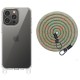 Чохол TPU Transparent with Straps для Apple iPhone 14 Pro Max (6.7") Green / Red