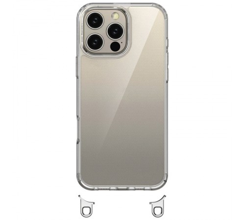 Чохол TPU Transparent with Straps для Apple iPhone 14 Pro Max (6.7") Light Pink Чохол TPU Transparent with Straps для Apple iPhone 14 Pro Max (6.7") Light Pink