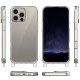 Чохол TPU Transparent with Straps для Apple iPhone 15 Pro (6.1") Red / White
