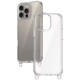 Чохол TPU Transparent with Straps для Apple iPhone 15 Pro (6.1") Red / White