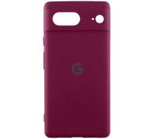 Чохол Silicone Cover Lakshmi Full Camera (AAA) with Logo для Google Pixel 8 Бордовий / Plum