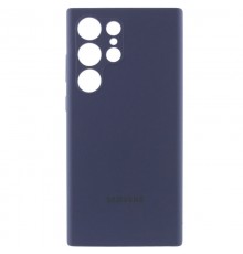 Чохол Silicone Cover Lakshmi Full Camera (AAA) with Logo для Samsung Galaxy S23 Ultra Темно-синій / Midnight blue