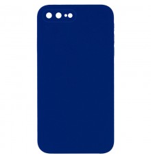 Чохол Silicone Case Square Full Camera Protective (AA) NOLOGO для Apple iPhone 7 plus/8 plus (5.5") Синій / Deep navy
