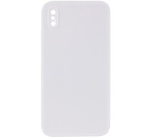 Silicone Case Square Full Camera Protective (AA) NOLOGO для Apple iPhone X / XS (5.8") Білий / White