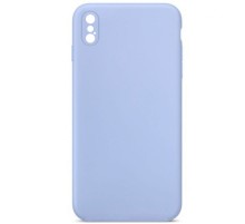 Silicone Case Square Full Camera Protective (AA) NOLOGO для Apple iPhone X / XS (5.8") Блакитний / Lilac Blue Silicone Case Square Full Camera Protective (AA) NOLOGO для Apple iPhone X / XS (5.8") Блакитний / Lilac Blue