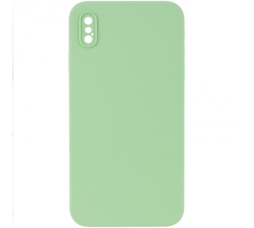 Silicone Case Square Full Camera Protective (AA) NOLOGO для Apple iPhone X / XS (5.8") М'ятний / Mint Silicone Case Square Full Camera Protective (AA) NOLOGO для Apple iPhone X / XS (5.8") М'ятний / Mint