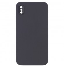 Silicone Case Square Full Camera Protective (AA) NOLOGO для Apple iPhone X / XS (5.8") Сірий / Dark Gray
