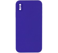 Silicone Case Square Full Camera Protective (AA) NOLOGO для Apple iPhone XS Max (6.5") Фіолетовий / Ultra Violet