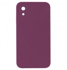 Silicone Case Square Full Camera Protective (AA) NOLOGO для Apple iPhone XR (6.1") Бордовий / Maroon