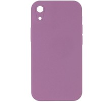 Silicone Case Square Full Camera Protective (AA) NOLOGO для Apple iPhone XR (6.1") Ліловий / Lilac Pride