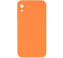 Silicone Case Square Full Camera Protective (AA) NOLOGO для Apple iPhone XR (6.1") Помаранчевий / Papaya