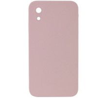 Silicone Case Square Full Camera Protective (AA) NOLOGO для Apple iPhone XR (6.1") Рожевий / Pink Sand