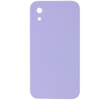 Silicone Case Square Full Camera Protective (AA) NOLOGO для Apple iPhone XR (6.1") Бузковий / Dasheen