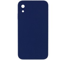 Silicone Case Square Full Camera Protective (AA) NOLOGO для Apple iPhone XR (6.1") Темно-синій / Midnight blue