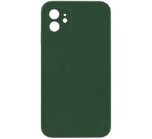 Silicone Case Square Full Camera Protective (AA) NOLOGO для Apple iPhone 11 (6.1") Зелений / Army green