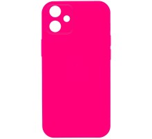 Silicone Case Square Full Camera Protective (AA) NOLOGO для Apple iPhone 11 (6.1") Рожевий / Barbie pink
