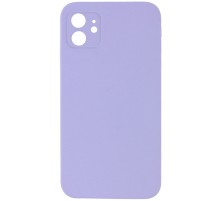 Silicone Case Square Full Camera Protective (AA) NOLOGO для Apple iPhone 11 (6.1") Бузковий / Dasheen
