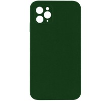 Silicone Case Square Full Camera Protective (AA) NOLOGO для Apple iPhone 11 Pro (5.8") Зелений / Army green