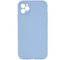 Silicone Case Square Full Camera Protective (AA) NOLOGO для Apple iPhone 11 Pro Max (6.5") Блакитний / Lilac Blue