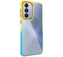 Чохол TPU+PC Fresh sip series для Samsung Galaxy A55 Бірюзовий / Помаранчевий