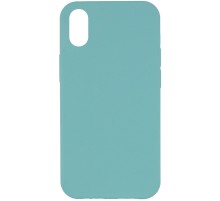 Чохол Silicone Case Full Protective (AA) NO LOGO для Apple iPhone X / XS (5.8") Бірюзовий / Marine Green