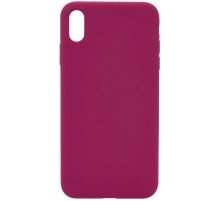 Чохол Silicone Case Full Protective (AA) NO LOGO для Apple iPhone X / XS (5.8") Червоний / Rose Red