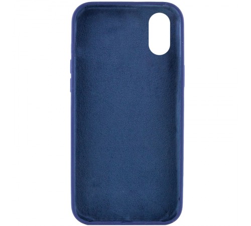 Чохол Silicone Case Full Protective (AA) NO LOGO для Apple iPhone X / XS (5.8") Синій / Deep navy