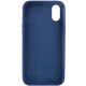 Чохол Silicone Case Full Protective (AA) NO LOGO для Apple iPhone X / XS (5.8") Синій / Deep navy